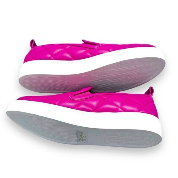 M. Gemi The Maddalena Magenta Pink Quilted Leather Slip-On Sneaker Women’s 38.5 - Picture 9 of 12
